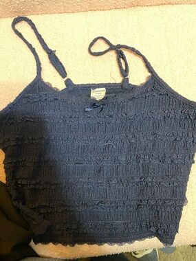 Navy Textured Tank